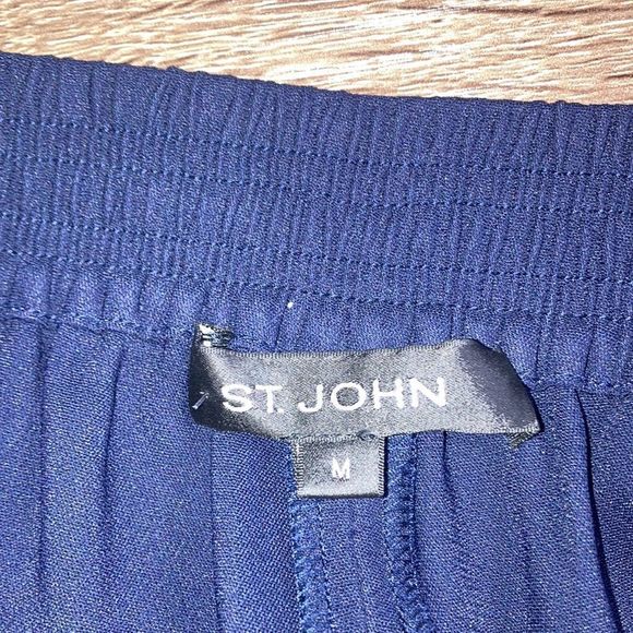 Womens Medium Navy Blue St. John Trouser Pants - Picture 3 of 12